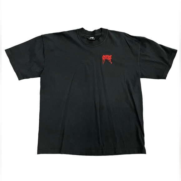 Revenge Basic Embroidered Crewneck Tshirt | Large, Black - Picture 2 of 13